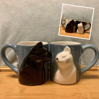 【CHENset】 K173 甜蜜💕 2款 貓咪情侶對杯 1組2入 馬克杯 水杯 茶杯 咖啡杯 交換禮物 情人節禮物