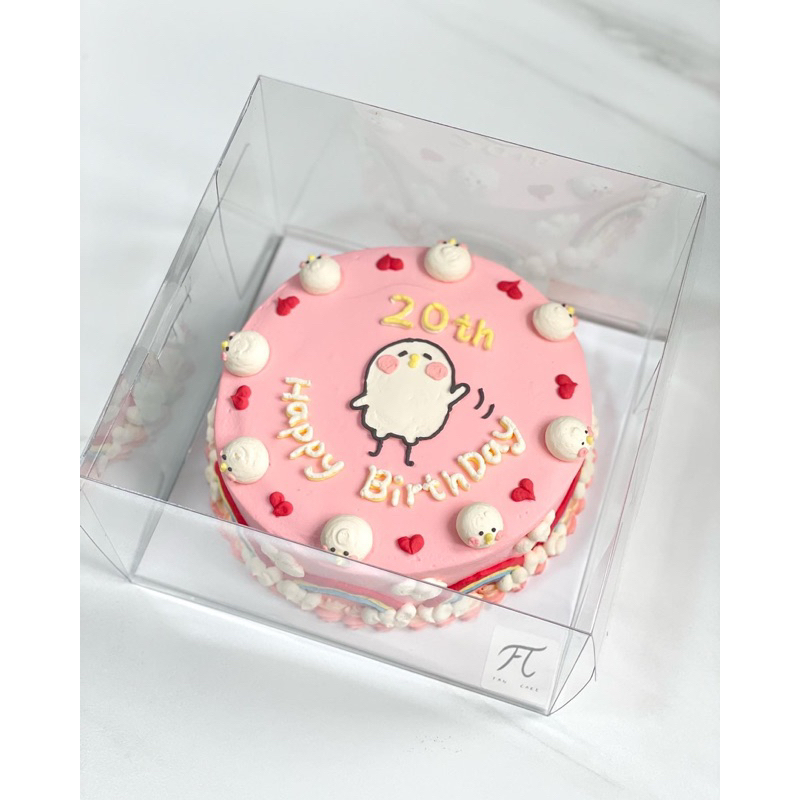 「現貨秒出」厚底紙板韓式裱花蛋糕盒透明蛋糕盒6吋蛋糕盒