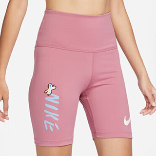 NIKE 女運動褲 高腰緊身短褲 快乾舒適 運動 訓練 跑步 透氣  粉色 FJ7723634