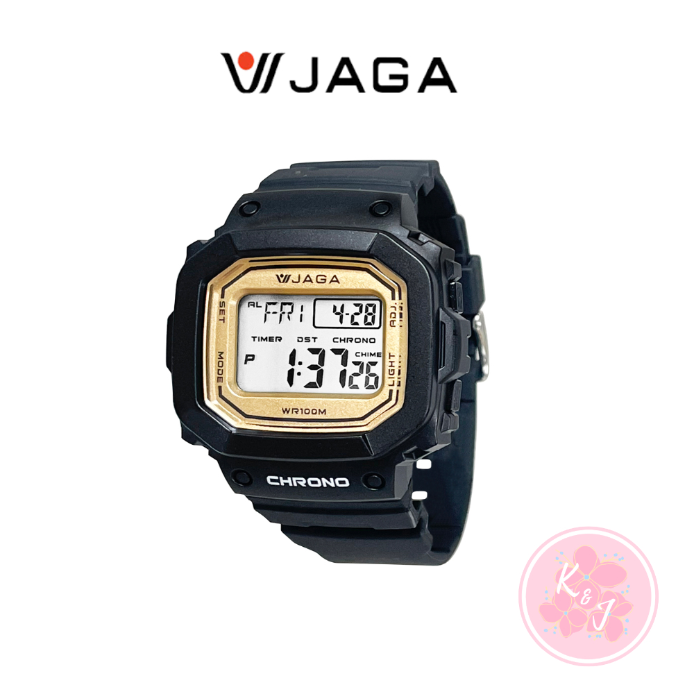 【JAGA捷卡】K&amp;J SHOP 冷光電子錶 Digital Watch  台灣廠商 學生 當兵 防水 潛水 M1226