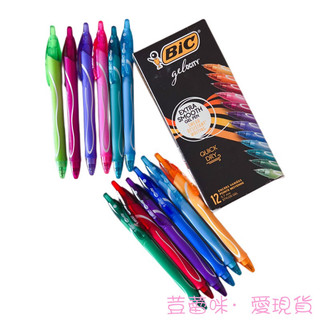 （現貨）BIC快乾0.7mm水性原子筆12入組 無零售 美國進口 繪圖寫字一次OK 文具組 鋼珠筆 著色筆 螢光筆