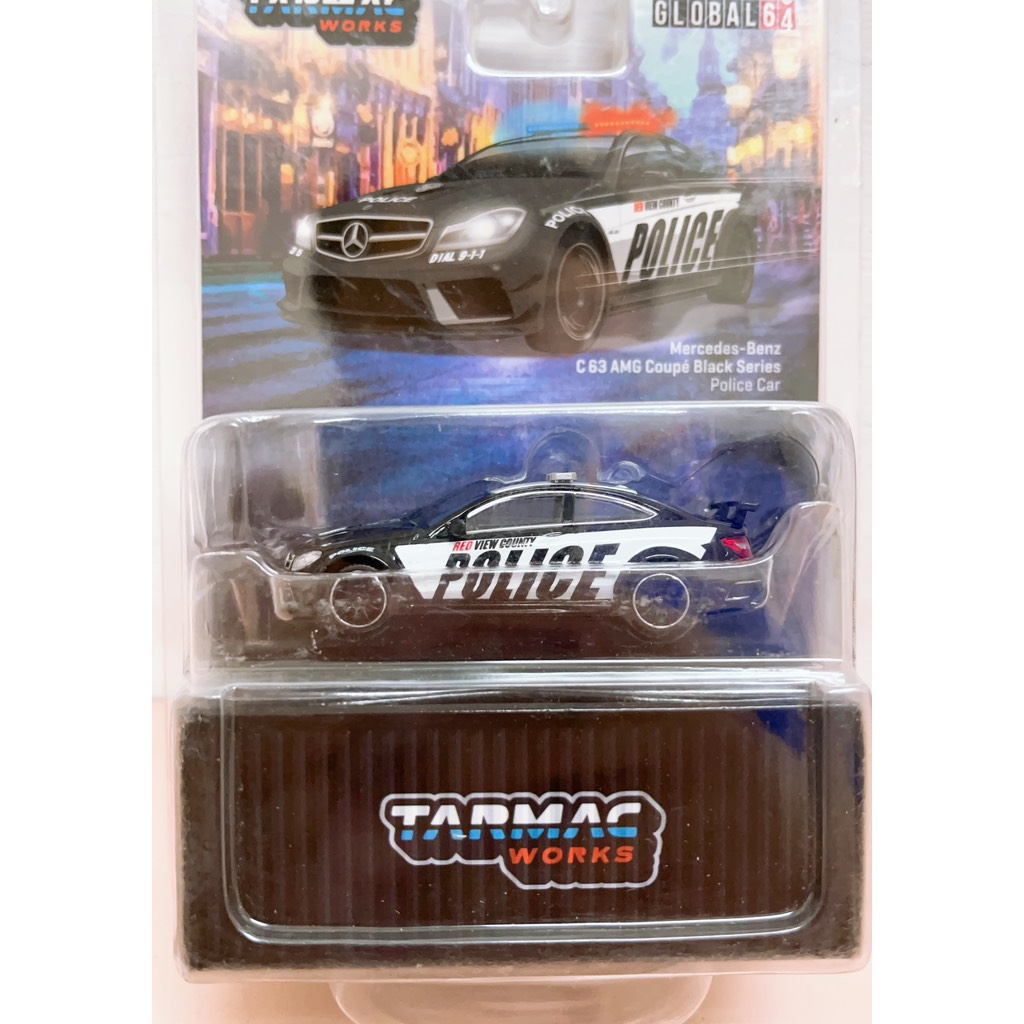 【QIYI SHOP】Tarmac BENZ C63 AMG Coupe Black Series police car