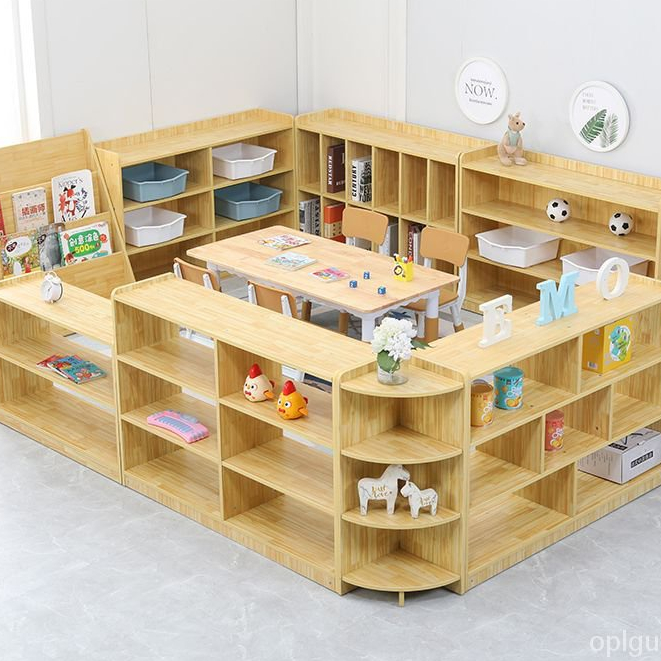 【爆款特賣】幼兒園書包櫃子兒童儲物櫃玩具鞋櫃雜物櫃木玩具架收納櫃整理書架 OHEZ