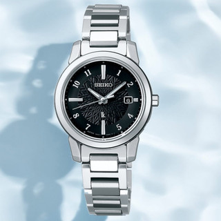 SEIKO 精工 LUKIA 鈦 萬年曆太陽能電波女錶(SSQV081J/1B35-0AN0D) SK027