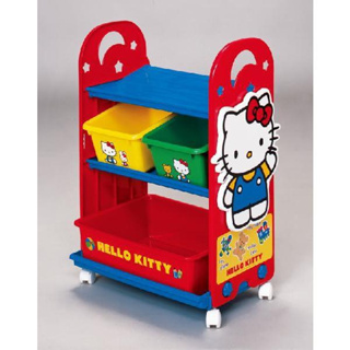 Hello Kitty 日本製 三層玩具收納架 4904121317411(請勿直接下標,購買前先詢問)