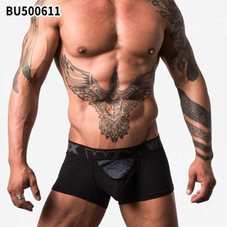 WILLMAX 好屌型彈性棉開口四角褲 男內褲 BU500611-M黑色