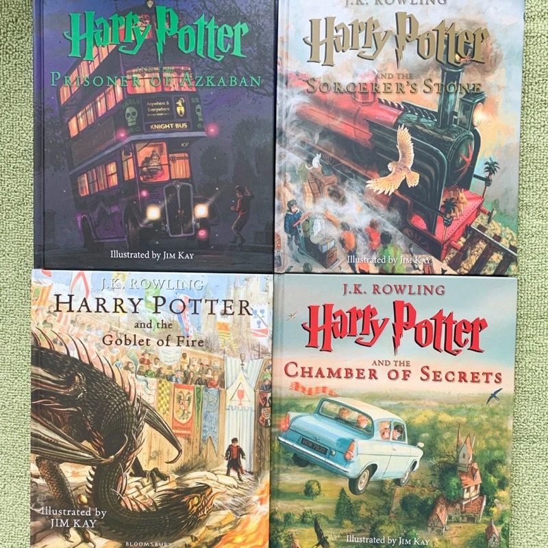 台灣現貨Harry Potter哈利波特精裝彩繪版 哈利波特與魔法石、失消的密室、阿茲卡班囚徒，哈利波特與火焰杯