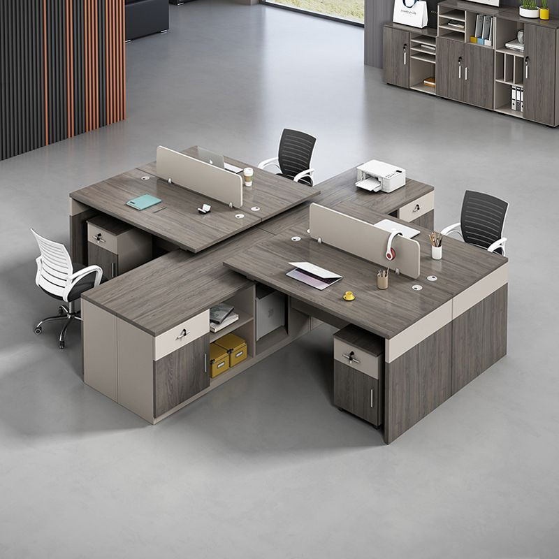 職員辦公桌椅組合2/4六人位屏風隔斷卡座現代簡約辦公室財務工位