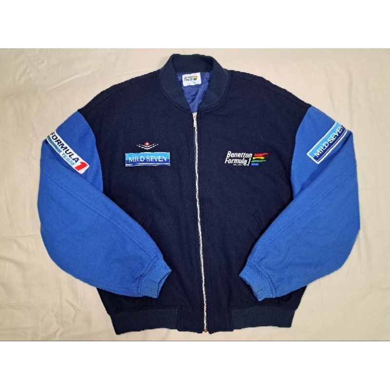 日製 Benetton Formula 1 Mild Seven 貝納通 F1 一級方程式 刺繡賽車外套