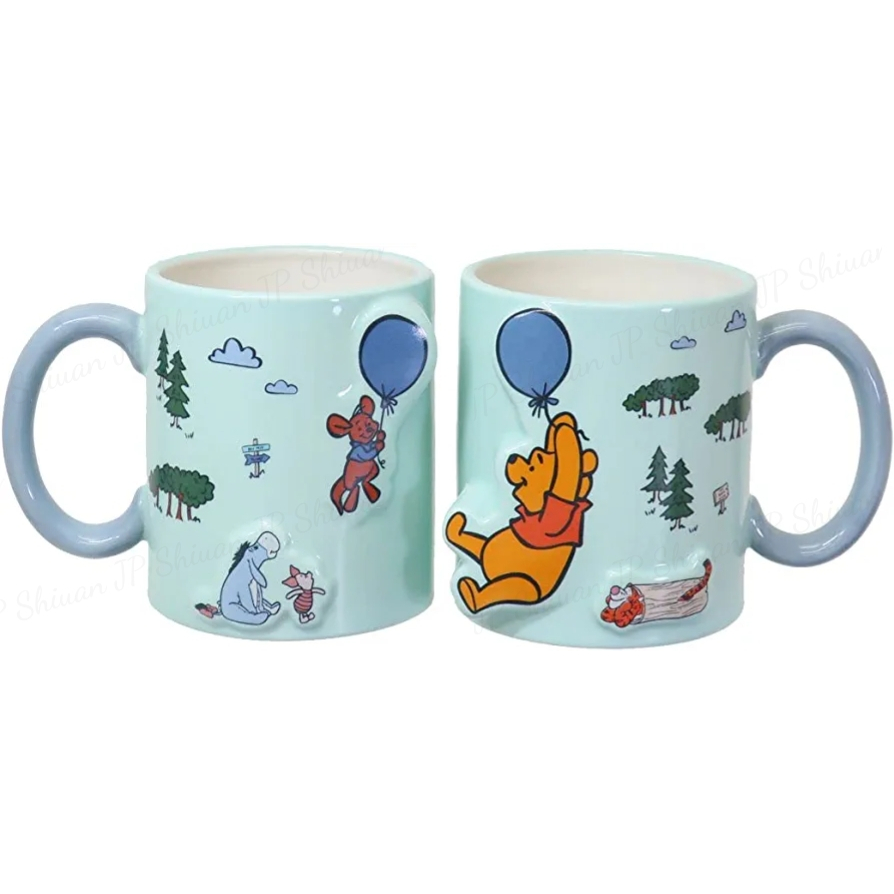 🌟現貨🌟 日本 Disney 迪士尼 小熊維尼 Pooh 藍色 好友氣球 陶瓷馬克杯 咖啡杯 對杯組 情侶閨蜜杯 日本製
