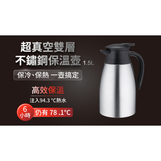 鍋寶 真空雙層不鏽鋼 保溫壺1.5L 2.0L 熱水壺 冷水壺 熱水瓶 泡茶壺 咖啡壺 VH-3615 VH-3620