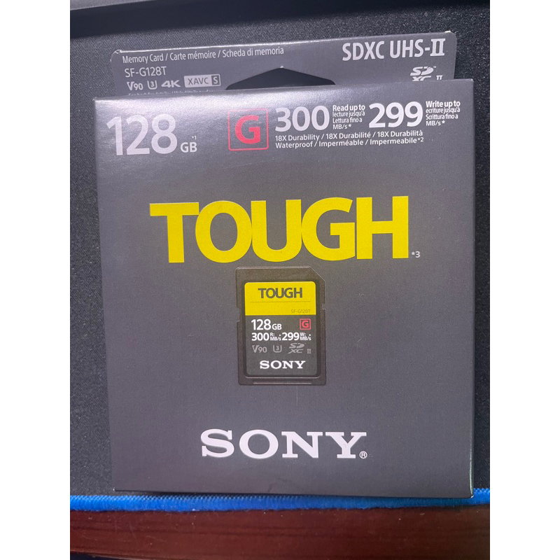 Sony SF-G128T SDXC 128GB 300MB/S V90 Tough UHS-II高速記憶卡（公司貨）