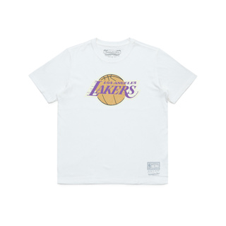 Mitchell & Ness NBA Logo Dad Tee 湖人 白 短袖 MNTS001LALW [現貨]