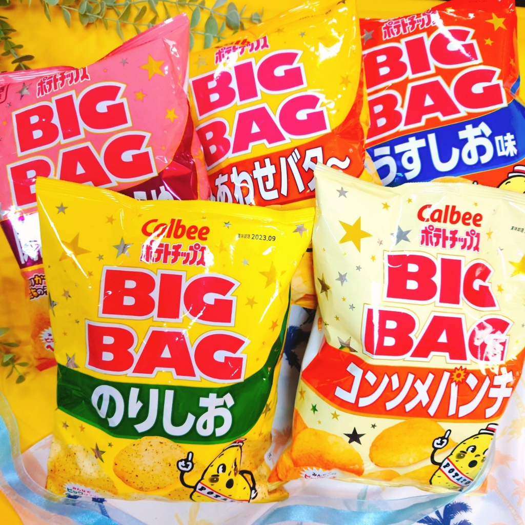 現貨 優惠感 日本 卡樂比 CALBEE BIG BAG 洋芋片 大包裝 分享包 家庭包 幸福奶油 鹽味 醬油 海苔