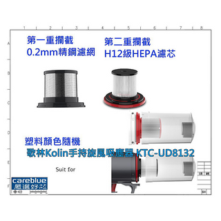 濾網 適 歌林 Kolin 手持旋風吸塵器 KTC-UD8132 KTC-UD8030 可加購鋼網 清理更方便