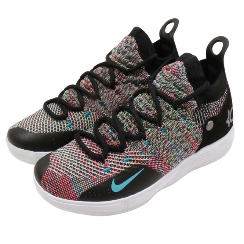 Nike KD 11 GS Multicolor 大童籃球鞋AH3465-001 尺寸大小腳右6.5左6Y