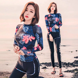 🐳小鯨魚❣臺灣現貨🇹🇼炫麗彩色 長袖泳衣 水母衣 泳衣 泳裝 泳衣保守 多件式泳衣 潛水衣 防曬泳衣 性感 溫泉 泡湯