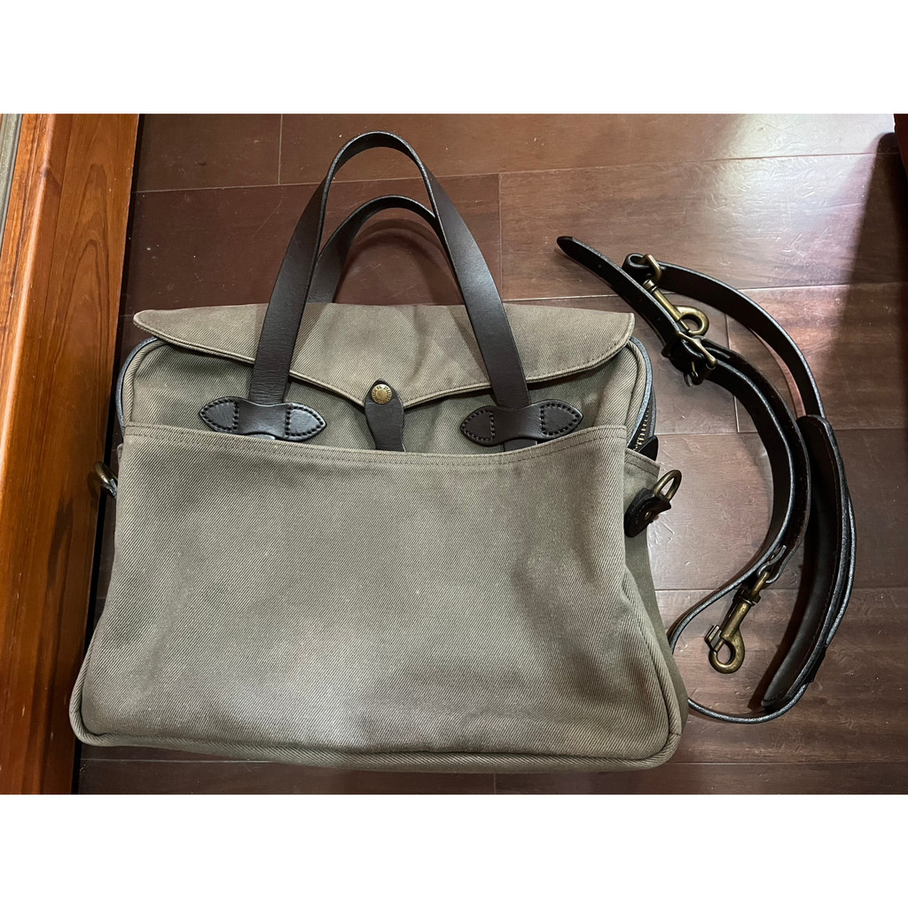 二手-FILSON 70256 Briefcase Computer Bag 經典帆布公事包