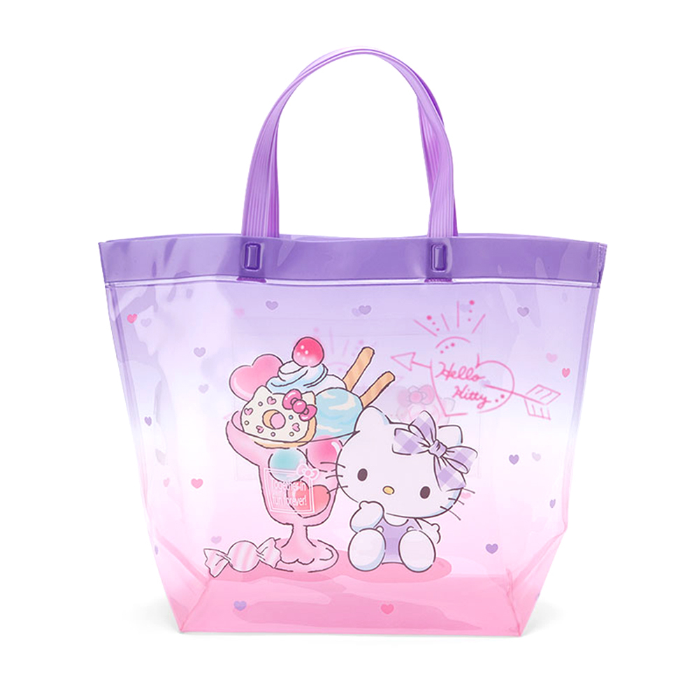 Sanrio 三麗鷗 防水PVC水桶提袋 Hello Kitty 冰淇淋 276588N