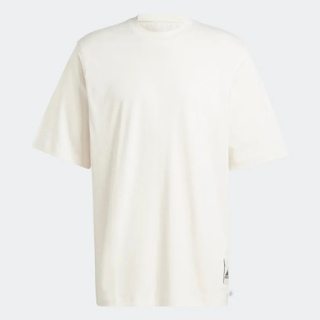 ADIDAS Lounge Tshirt 男白落肩T桖 休閒衣 品牌服 百搭款 KAORACER IC4102