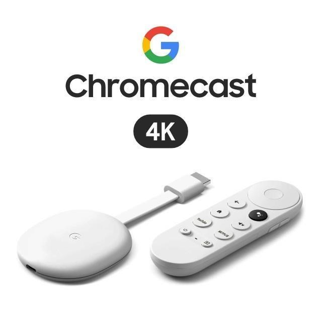 Google Chromecast HD 4 with TV 4K 版本 第四代上市 串流媒體播放器 電視棒