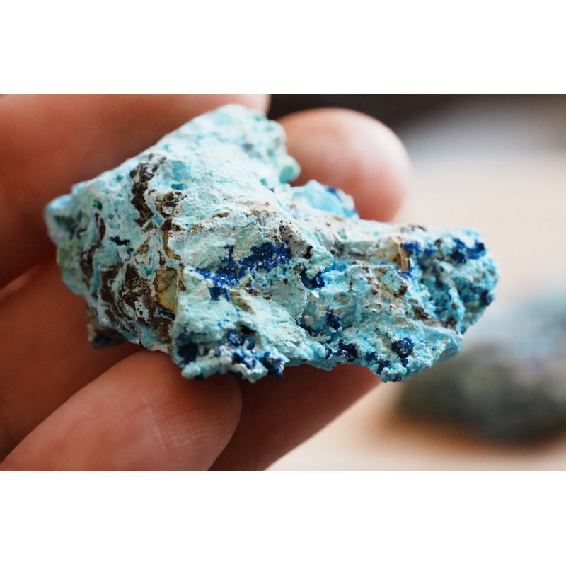 藍銅礦共生孔雀石 原礦 原石 水晶
