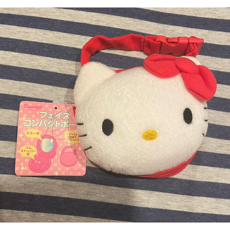Sanrio Hello Kitty 臉型公仔造型可掛式口紅化妝包