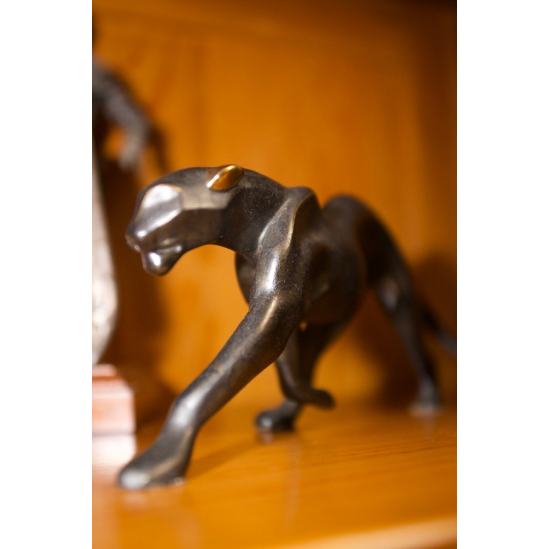 ICARUS 1996 Bronze Sculpture Black panther 銅雕 黑豹 收藏品 藝術品 限量