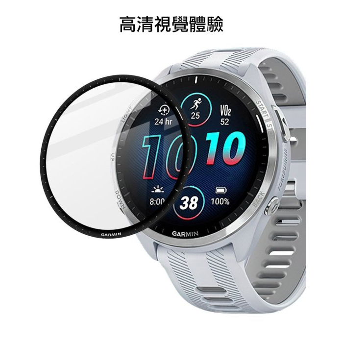 保護貼 有機玻璃材質 高清耐磨 Imak GARMIN Forerunner 965 手錶保護膜 透明黑邊