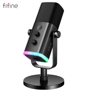 【犬爸美日精品】FIFINE AM8 USB/XLR 雙輸出 錄音室等級 RGB 動圈式麥克風 直播錄音 商務 會議