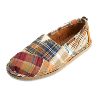 【29.5cm】TOMS 男 褐色 格紋 拼接 Biminis Madras Plaid 舒適 休閒鞋 平底鞋 懶人鞋