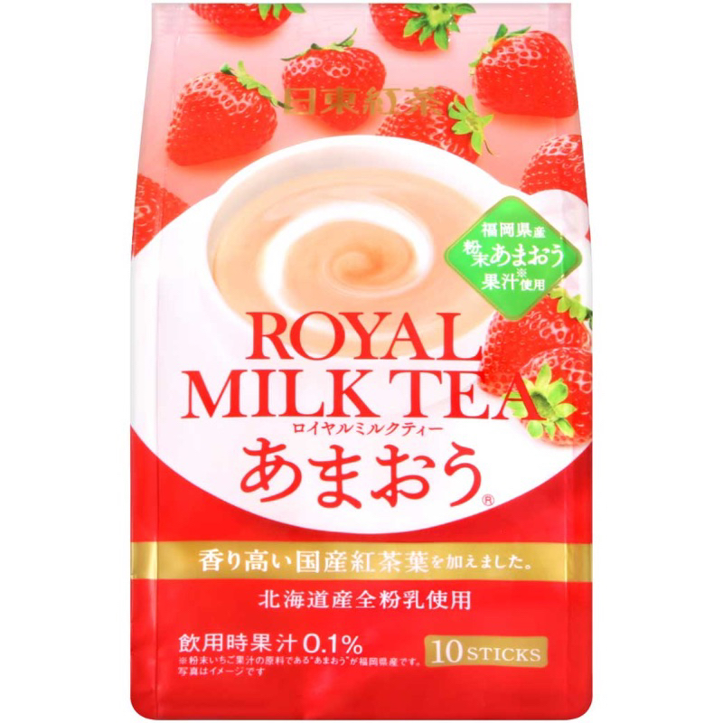 日東紅茶 季節限定：草莓奶茶 10入