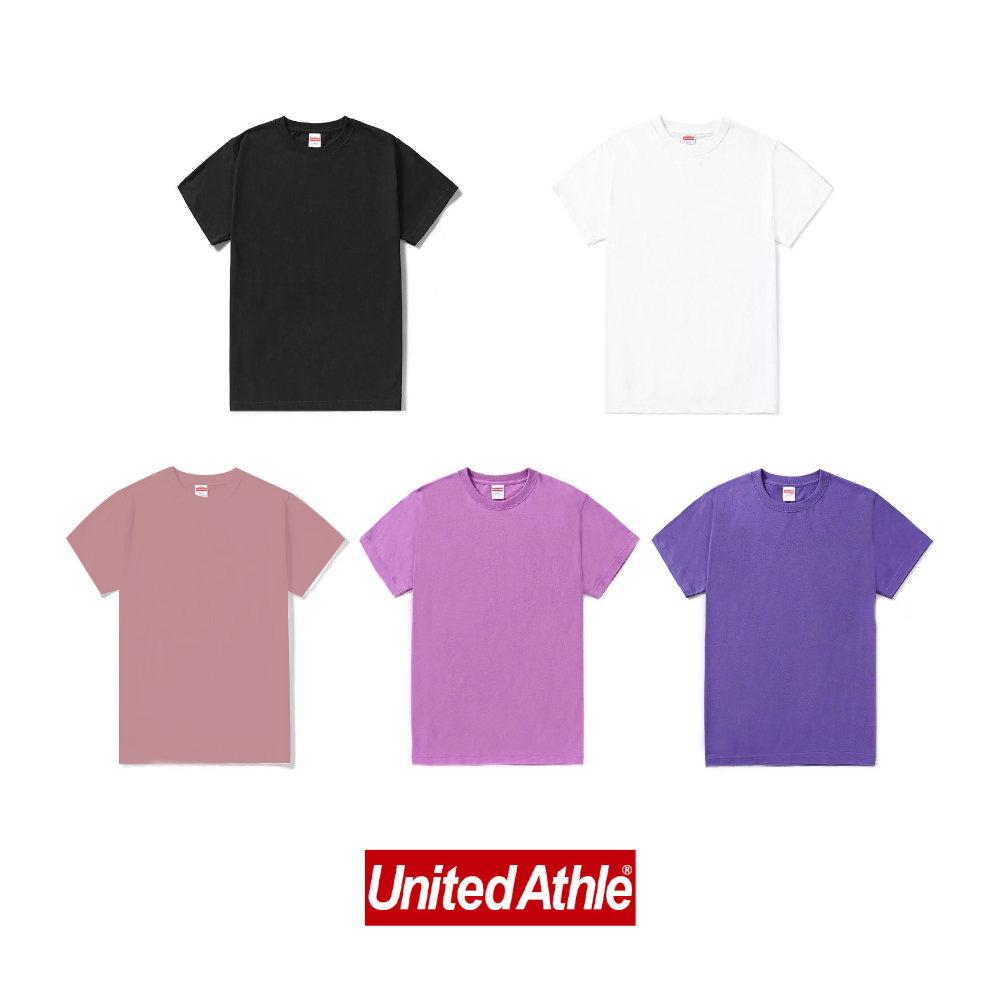 United Athle UA 5.6 oz 短袖 短袖 上衣 短T T恤 素色T 黑/白/海洛色/薰衣草紫/紫羅蘭色