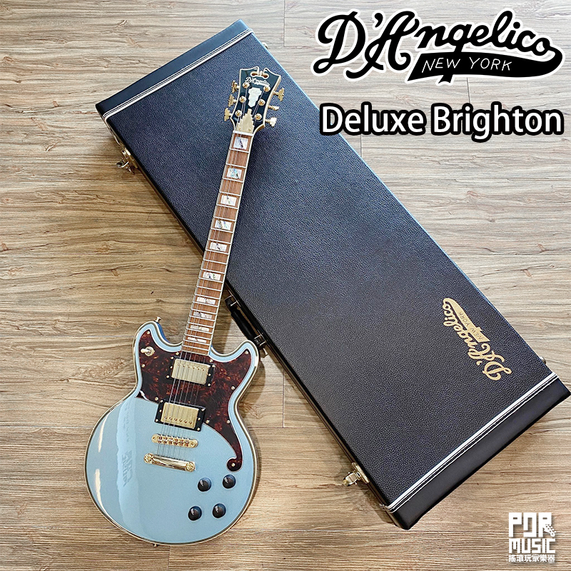 【搖滾玩家樂器】可分期 全新免運公司貨 送吉他硬盒 調音器 D'Angelico Deluxe Brighton 電吉他
