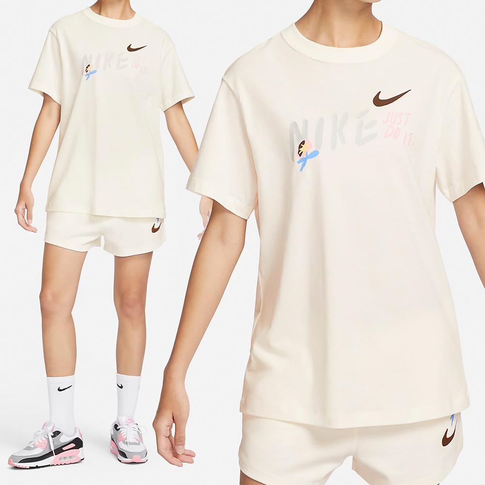 Nike AS W NSW ESSNT TEE BF 女 帆白 寬鬆 休閒 運動 短袖 FJ7714-133