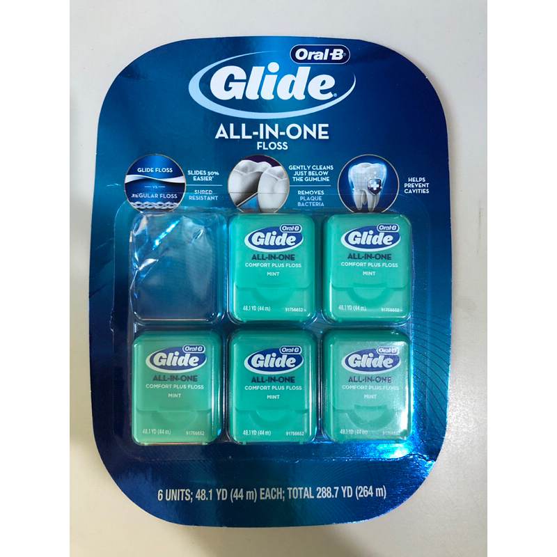 Oral-B Glide清潔舒適牙線 薄荷口味 5入