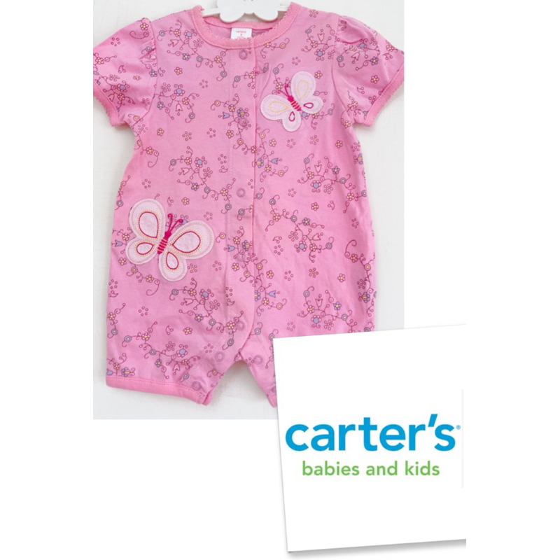 ［V]全新美國 Carter’s 新生兒0-3m 蝴蝶🦋 100%純棉｜包屁衣 短袖 男寶女寶寶寶 卡特