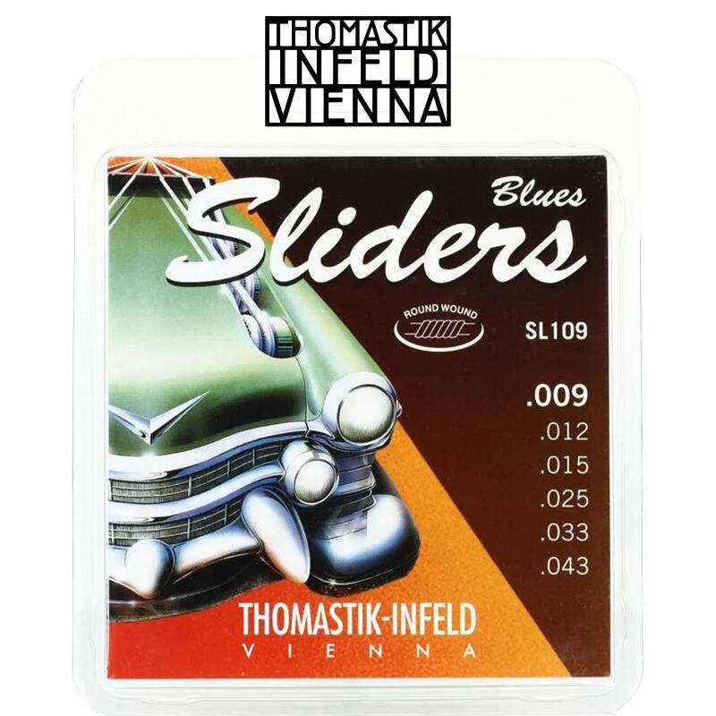 【又昇樂器】奧地利 Thomastik-Infeld Blues Sliders SL109 09-43 電吉他弦