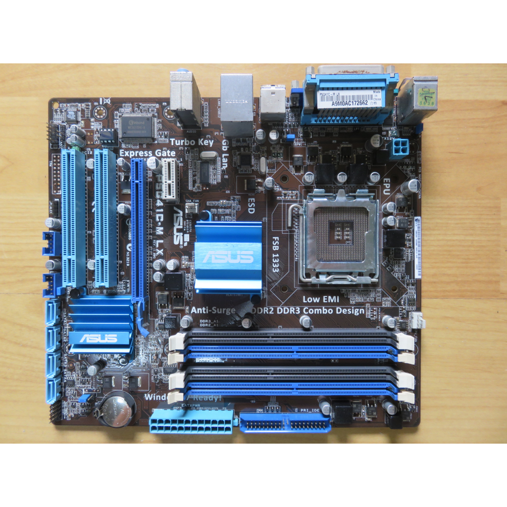 A.P5/S775主機板-華碩P5G41T-M LX G41 四核心 DDR3雙通道 SATA 直購價430