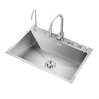 304不鏽鋼水槽廚房水槽水池洗菜盆大單槽手工洗碗槽洗手池