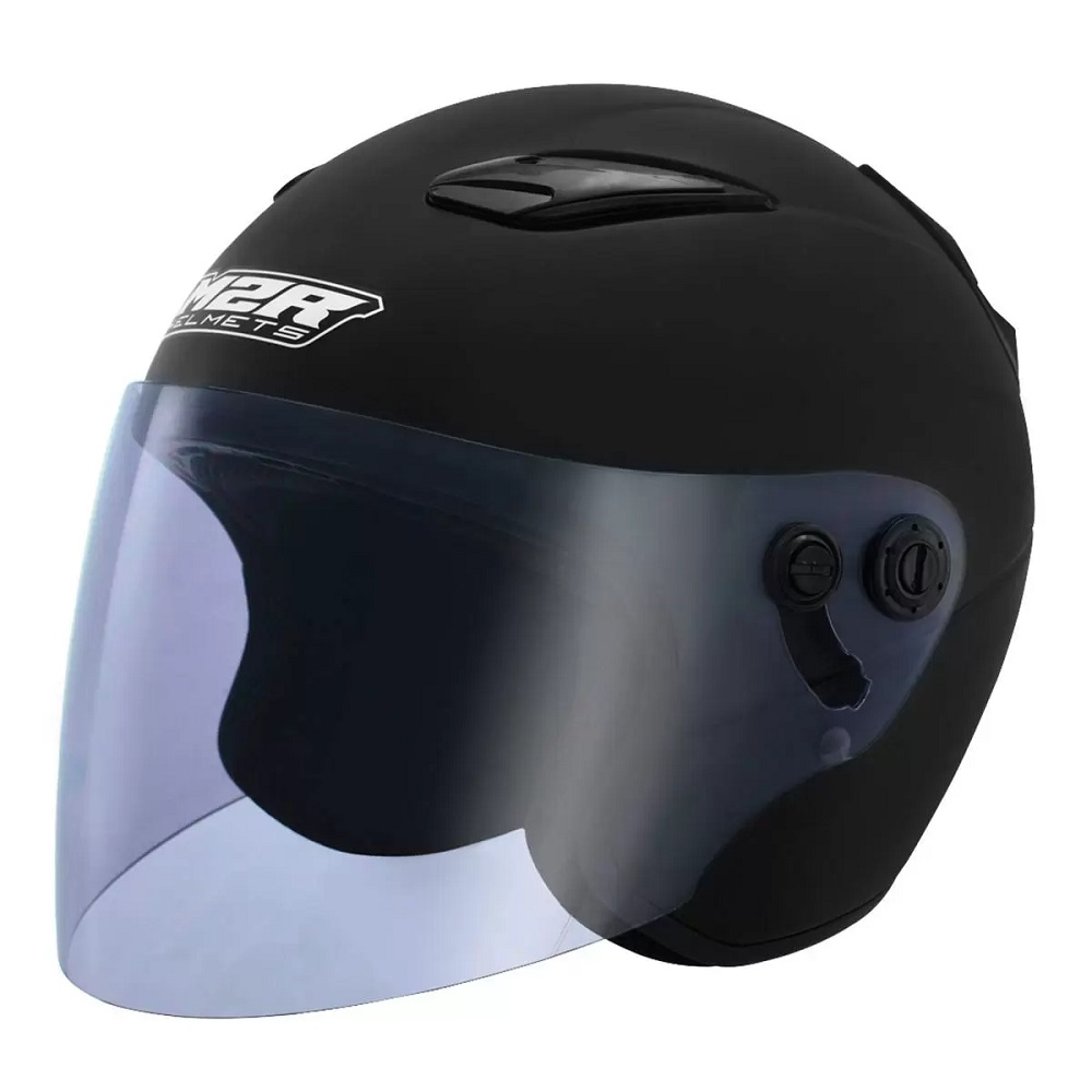【二手特價品】M2R 3/4罩安全帽騎乘機車用防護頭盔 M-700黑色Lsize 抗UV防曬防風鏡片 可拆換內襯 附袋子
