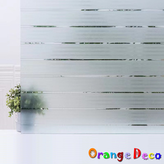 【橘果設計】新款水平線條 靜電玻璃貼 90X200CM 防曬抗熱 無膠設計 磨砂玻璃貼 可重覆使用 壁紙