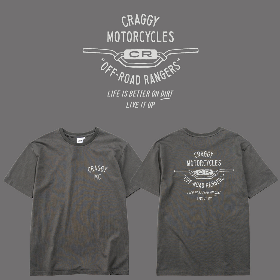 Craggy® - Off-Rangers 短T Tee 短袖 圓領 純棉 手繪 復古美式 手繪 本田 檔車 越野車