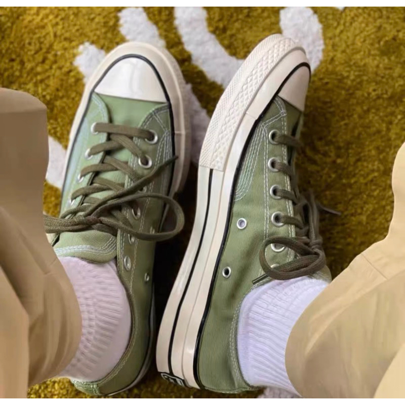 1970s converse shoes 抹茶綠 帆布鞋 經典 基本款 高筒 男女 代購 大地色 潮流 男女