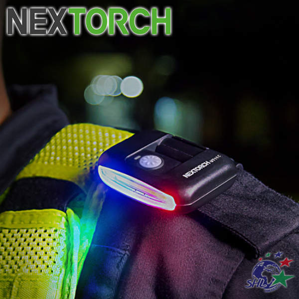 Nextorch 警閃肩燈 / 警用版 / 含帽夾 / 紅藍警閃 / Type-C 充電 / UT11C【詮國】