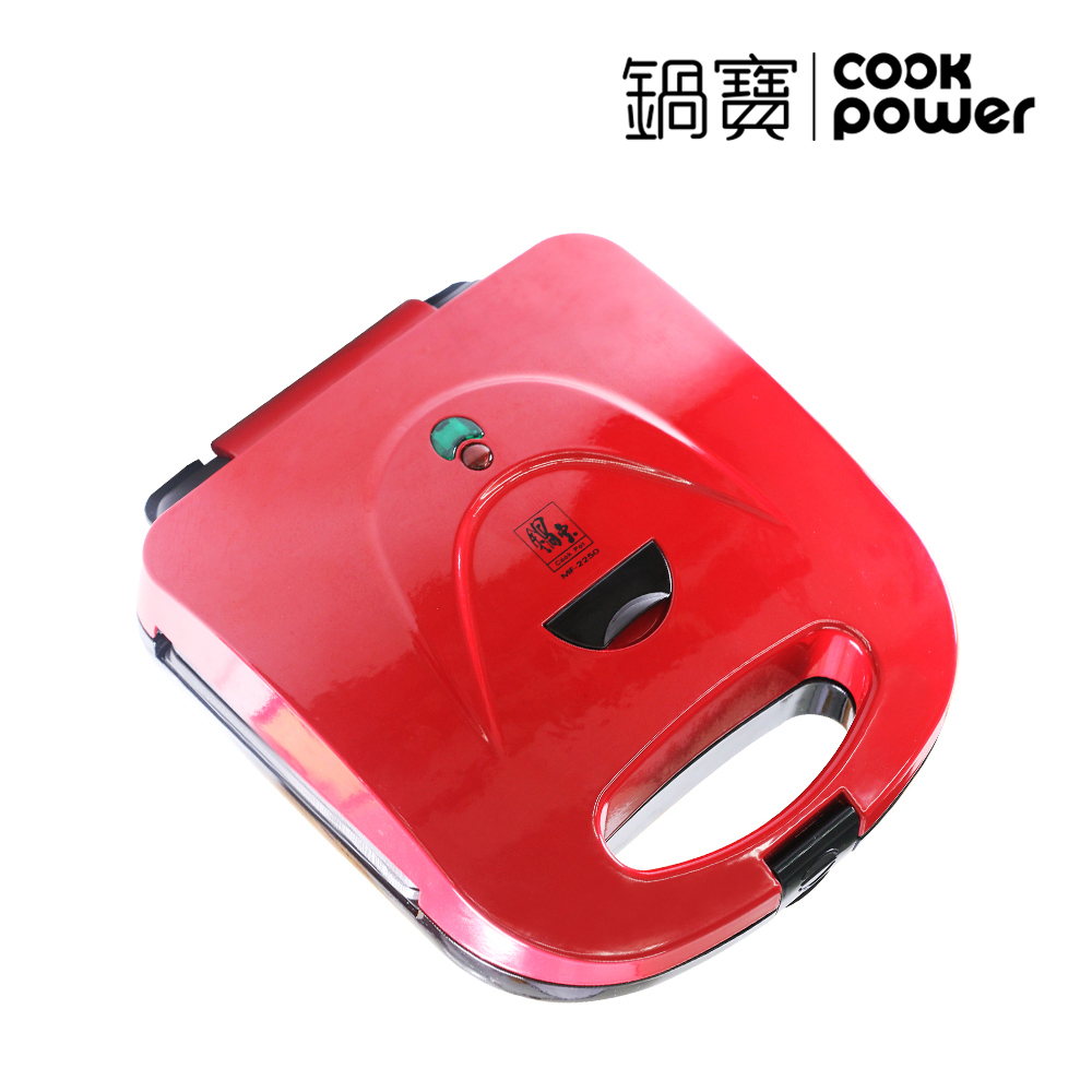 鍋寶 日式多功能鬆餅機(紅色) 贈綜合烤盤組 EO-MF2255MF2255Y0