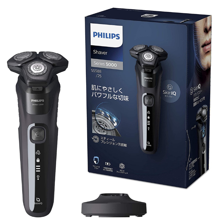 日本直送 PHILIPS S5588 新5000系列 旋轉式 三刀頭電動刮鬍刀 敏感肌適用 刮鬍刀 電鬍刀