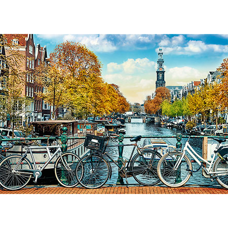 歐美進口拼圖Trefl（波蘭）/1000片/阿姆斯特丹的秋天