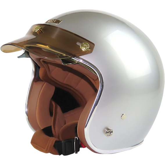 華泰 K-806B K-806S B 銀色 涼感晶淬墨鏡 安全帽 騎士帽 復古帽