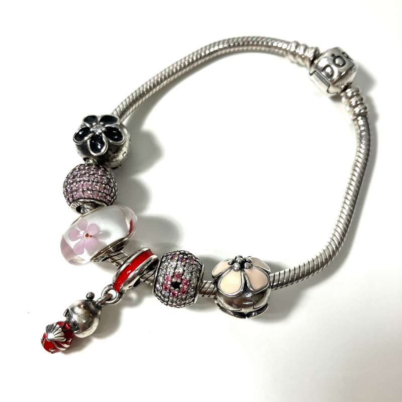 Pandora 手環 等級B Flower Motif 中古 二手 寶物工廠